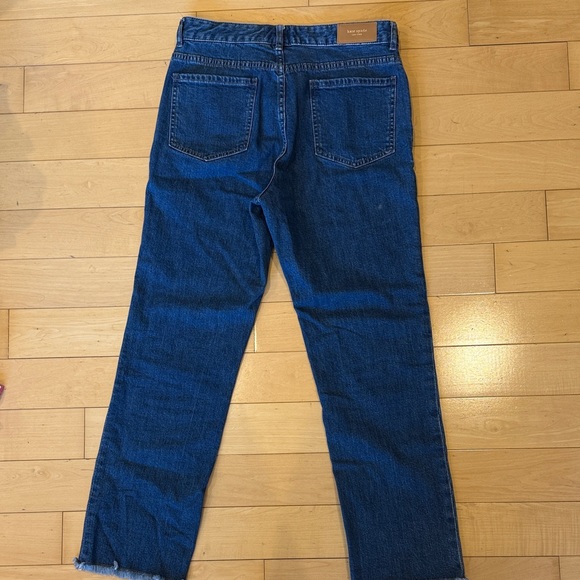 Kate Spade Blue Straight Leg Jeans with Floral Embroidery - Picture 4 of 4